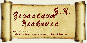 Živoslava Mioković vizit kartica